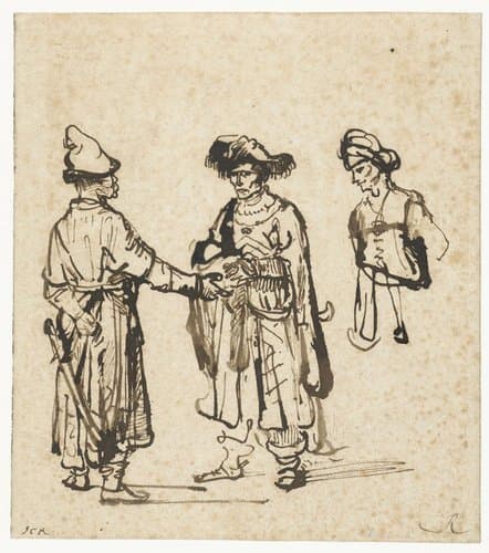 Three Orientals Conversing by Rembrandt van Rijn