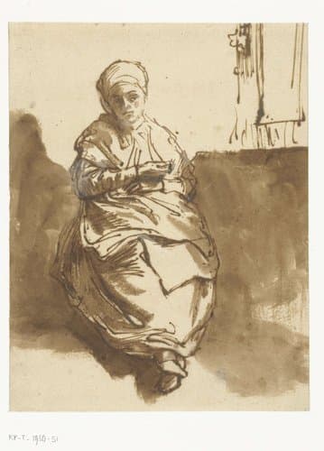 Young Woman Seated by a Window (Saskia?) by Rembrandt van Rijn