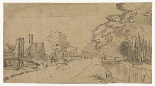 Road with Trees by Rembrandt van Rijn