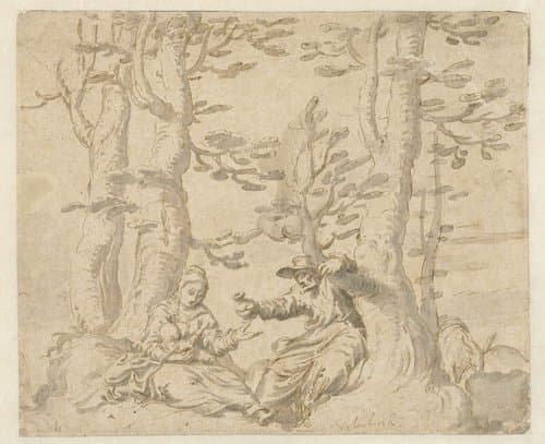 Rest on the Flight into Egypt by Hendrik Uylenburgh
