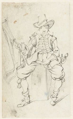 Zittende trompetter by Jan Martszen de Jonge