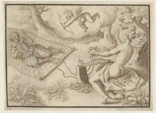 Het slagnet by Adriaen Matham
