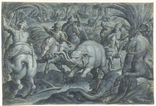 Elephant Hunt by Jan van der Straet