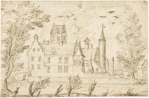Kasteel met slotgracht by anonymous