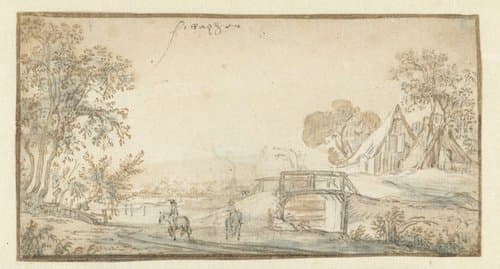 Landschap bij Schagen by Jacob Colijn