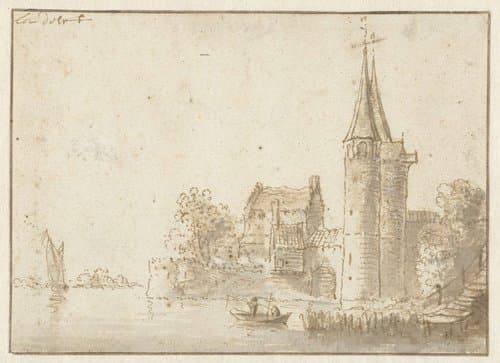 De Oostpoort te Delft by anonymous