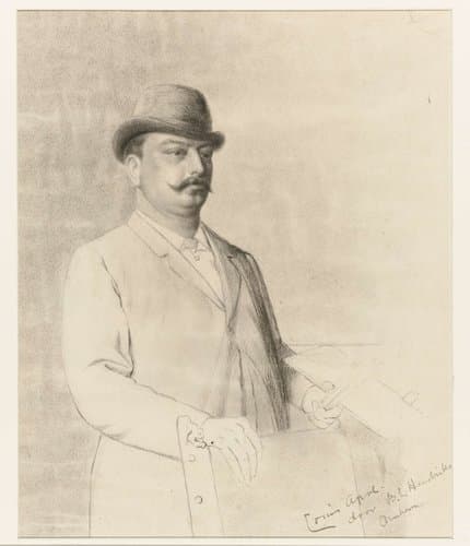 Portret van Lodewijk Franciscus Hendrik Apol. by Barend Leonardus Hendriks