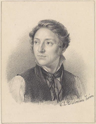 Zelfportret van Petrus Emanuel Dielman by Pierre Emmanuel Dielman