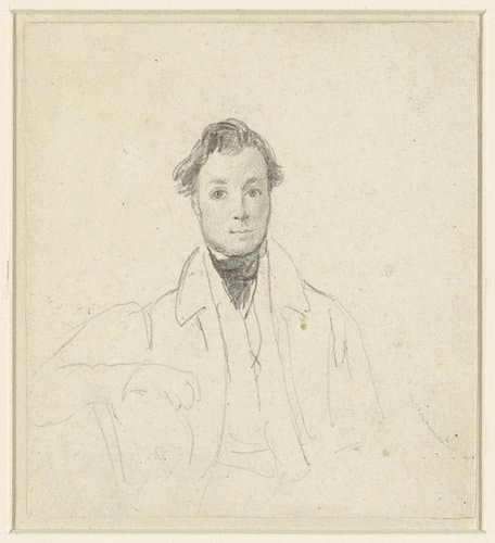 Portret van Carel Jacobus Behr by Gijsbertus Craeyvanger