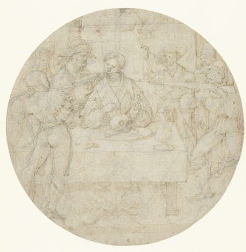 Broer van de koning wordt met de dood bedreigd by Lucas van Leyden