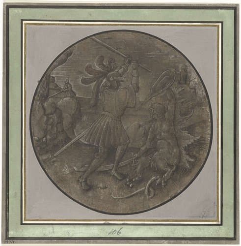 Hercules verslaat de Hydra van Lerna by anonymous
