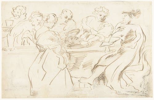 Herodias bij het maal van Herodes by anonymous