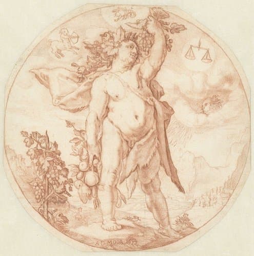 Staande Bacchus by Abraham de Moor