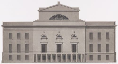 Ontwerp voor een classicistisch gebouw (schouwburg?) by David Gilly