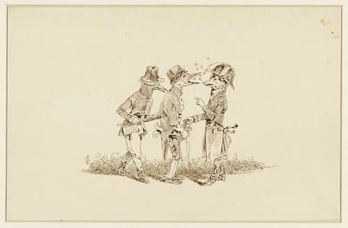 Twee spreeuwen en een vos by Wilhelm Koller