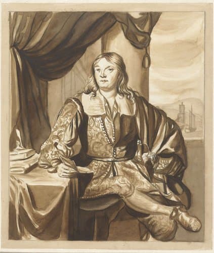 Portret van een zittende jongeman by anonymous