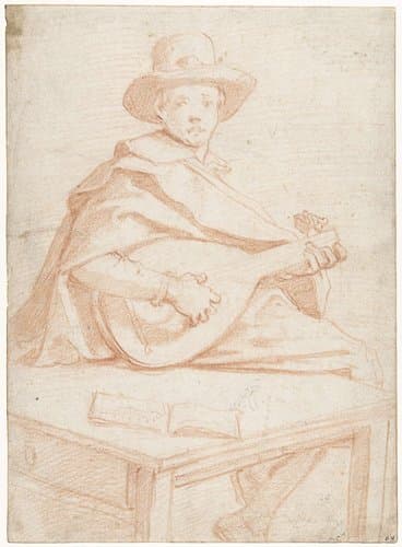 Een luitspeler by Jacopo da Empoli