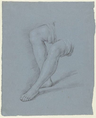 Studie van twee benen by Caspar Netscher