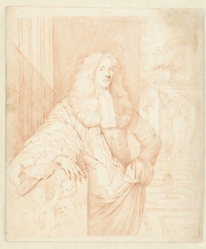Portret van een onbekende staande man by Caspar Netscher