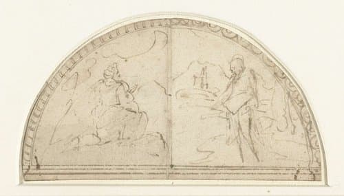 De verzoeking van Christus by Perino del Vaga