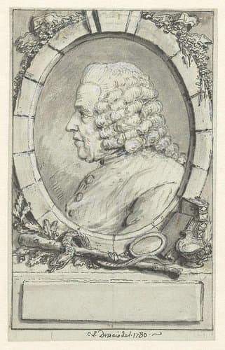 Medaillonportret van een man by Claude Louis Desrais