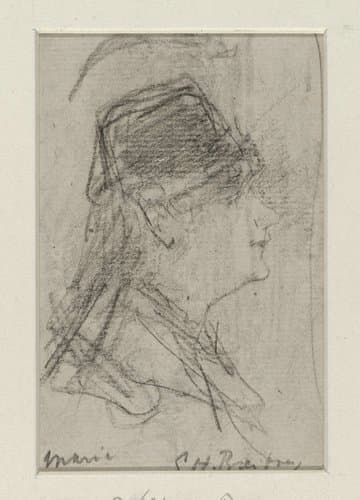 Portret van Marie Breitner by George Hendrik Breitner