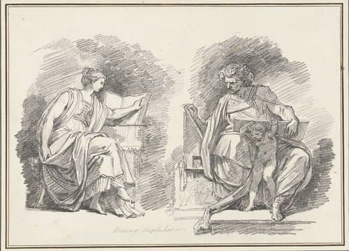 Sibylle Erythrea en de profeet Daniël by Jean Honoré Fragonard