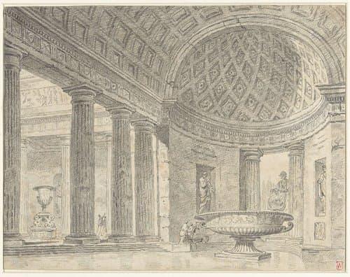 Villa Albani te Rome by Hubert Robert