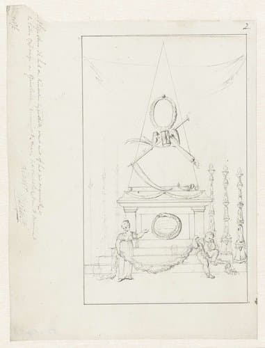 Ontwerp voor een grafmonument voor A. Loosjes by Hermanus van Brussel