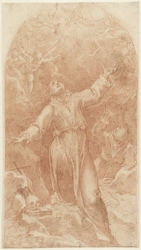 Stigmatisatie van Franciscus van Assisi by Cristoforo Pomarancio
