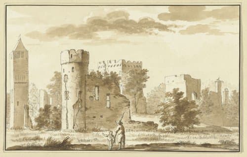 Ruïne van het kasteel Egmond by Abraham Rademaker