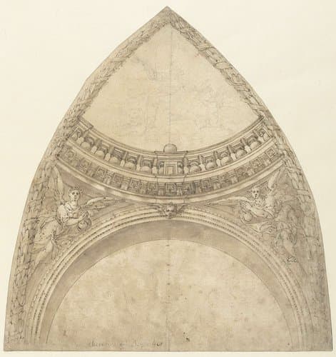 Ontwerp voor een koepelsegment by Cherubino Alberti