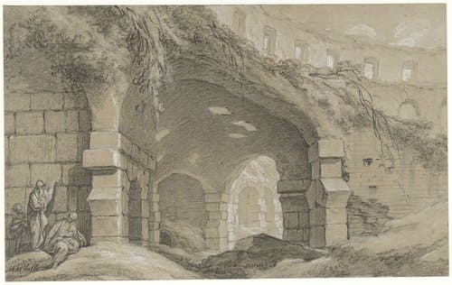 The Colosseum in Rome by Charles Michel-Ange Challe