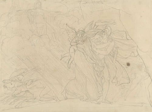 Vlucht van Dido en Aeneas by Anne-Louis Girodet-Trioson