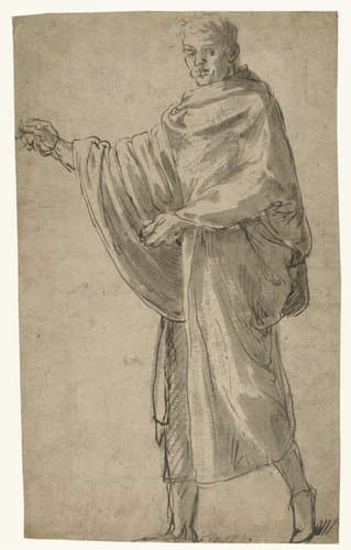 Staande man in toga by Lambert Lombard