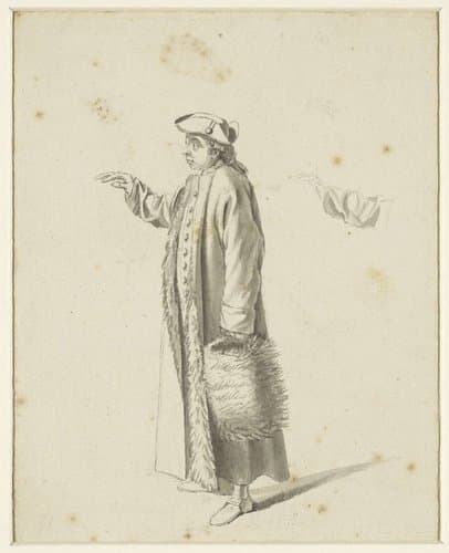 Lopende man met steek op by Charles de Stoppelaer