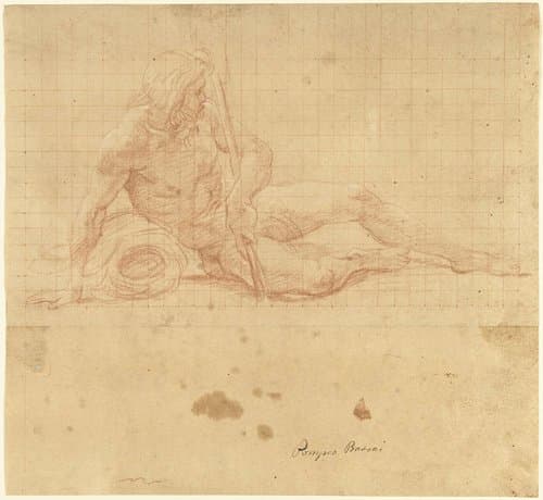 Liggende riviergod by Pompeo Batoni
