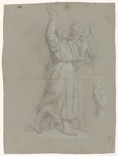 Studie voor twee apostelen en een hand by Pasquale Ottini