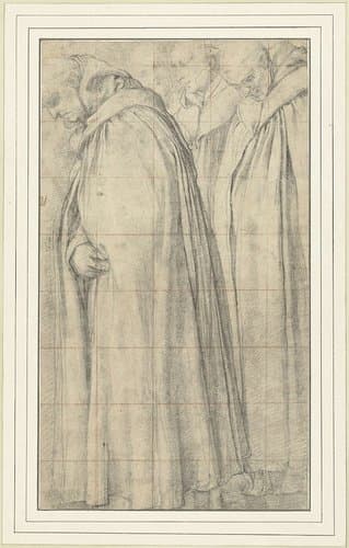 Stoet van drie monniken by Bernardino Poccetti