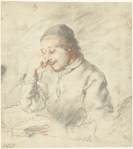 Portret van een lezende geestelijke by Luigi Pellegrino Scaramuccia