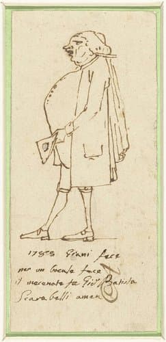 Karikatuur van Giovanni Basttista Scarabelli by Felice Giani