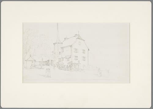 Landhuis in de buurt van het Lac Léman by David Alphonse de Sandoz-Rollin