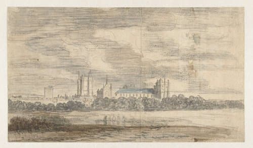Gezicht op het kasteel van Vincennes by Abraham de Verwer