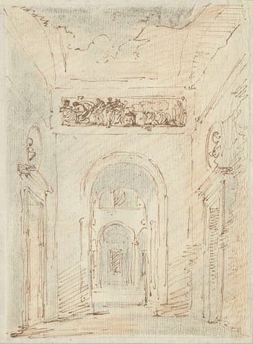 Interieur van een Romeins paleis by Victor Jean Nicolle