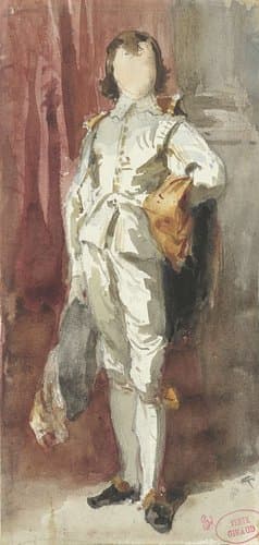 Staande knaap in Van Dyck-kostuum by Pierre François Eugène Giraud