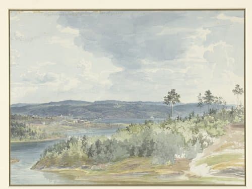 Aggershuus Slot, bij Oslo, aan de fjord gelegen by Christian Eriksen Skredsvig
