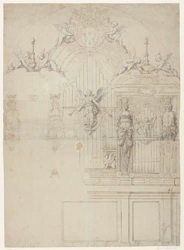Ontwerp voor een monumentaal orgel by Leone Leoni