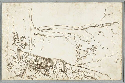 Studie van twee bomen by Claude Lorrain