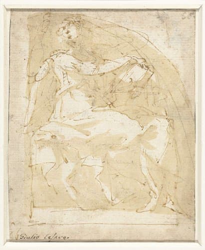 Engel met een boek by Giulio Cesare Procaccini