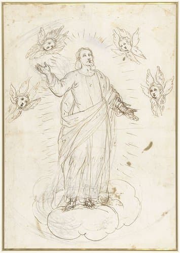 Hemelvaart van Christus omgeven door cherubijnen